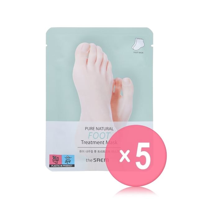 The Saem - Pure Natural Foot Treatment Mask 5pcs Bundle Set