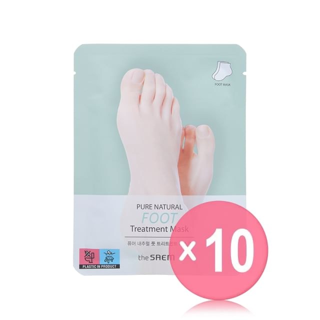 The Saem - Pure Natural Foot Treatment Mask 10pcs Bundle Set