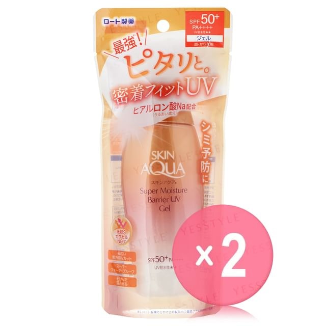 Rohto Mentholatum - Skin Aqua Super Moisture Barrier UV Gel SPF 50+ PA++++ 2pcs Bundle Set