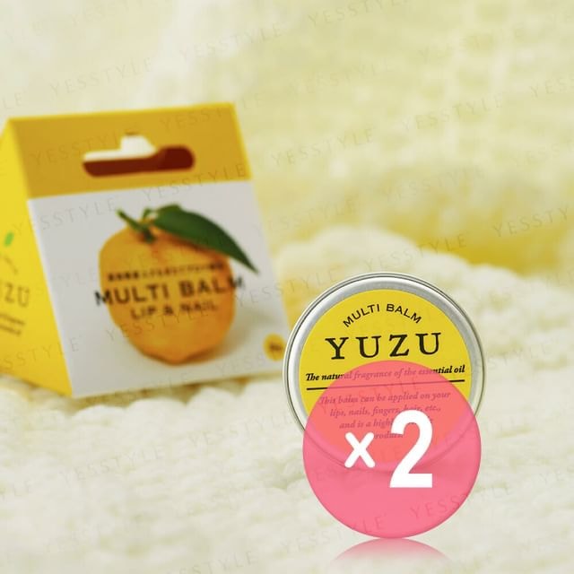 Daily Aroma Japan - Yuzu Multi Balm For Lip & Nail 2pcs Bundle Set