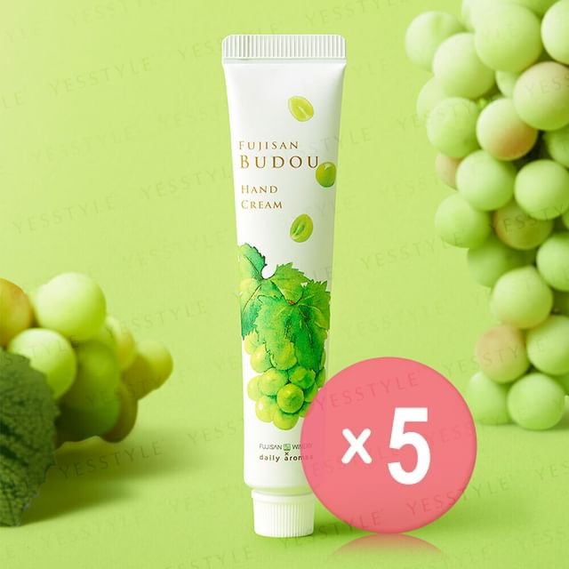 Daily Aroma Japan - Mount Fuji Green Grape Mini Hand Cream 5pcs Bundle Set