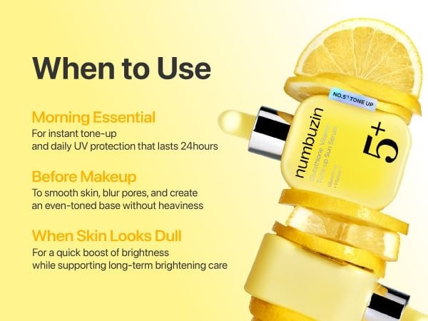 numbuzin - No.5 Glutathione Vitamin Tone-up Sun Serum (30ml)