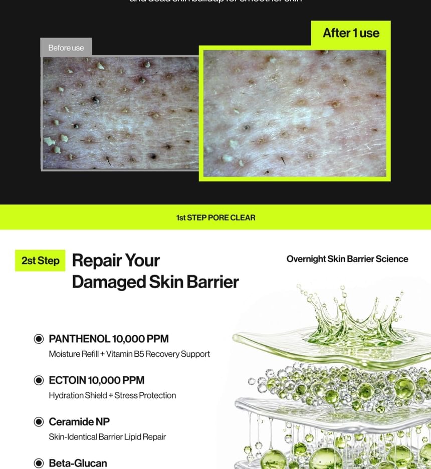 UNLEASHIA - Two Step Zero Pore Overnight Bubble Mask
