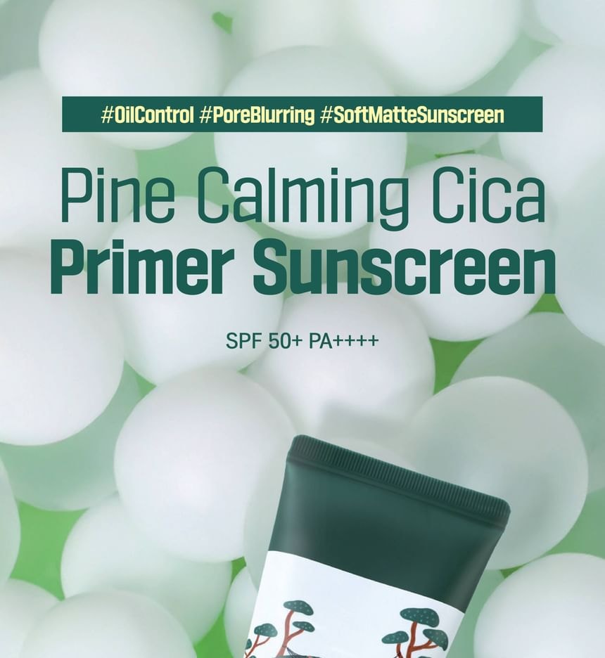 ROUND LAB - Pine Calming Cica Primer Sunscreen 2pcs Bundle Set