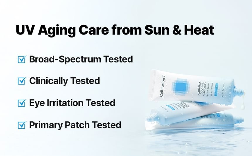 Cell Fusion C - Aquatica Cooling Sunscreen 2pcs Bundle Set (50ml x 2 pcs)