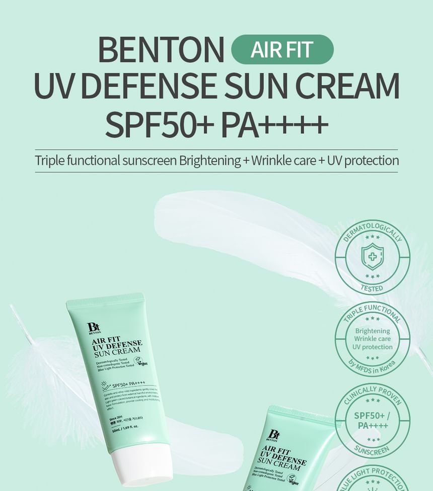 Benton - Air Fit UV Defense Sun Cream 2pcs Bundle Set (2025 Version - 50ml x 2 pcs)