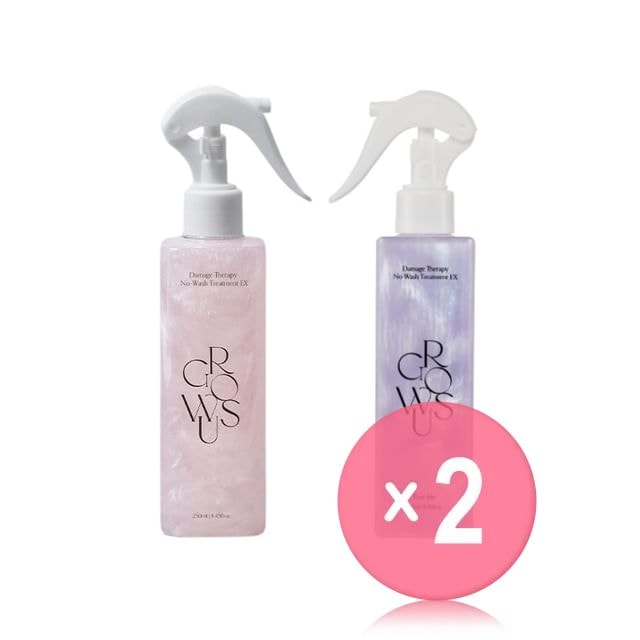 GROWUS - Damage Therapy No-Wash Treatment EX - 2 Types 2pcs Bundle Set