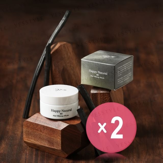 Happy Natural - Bio Hemp Charcoal Teeth Whitening Powder 2pcs Bundle Set