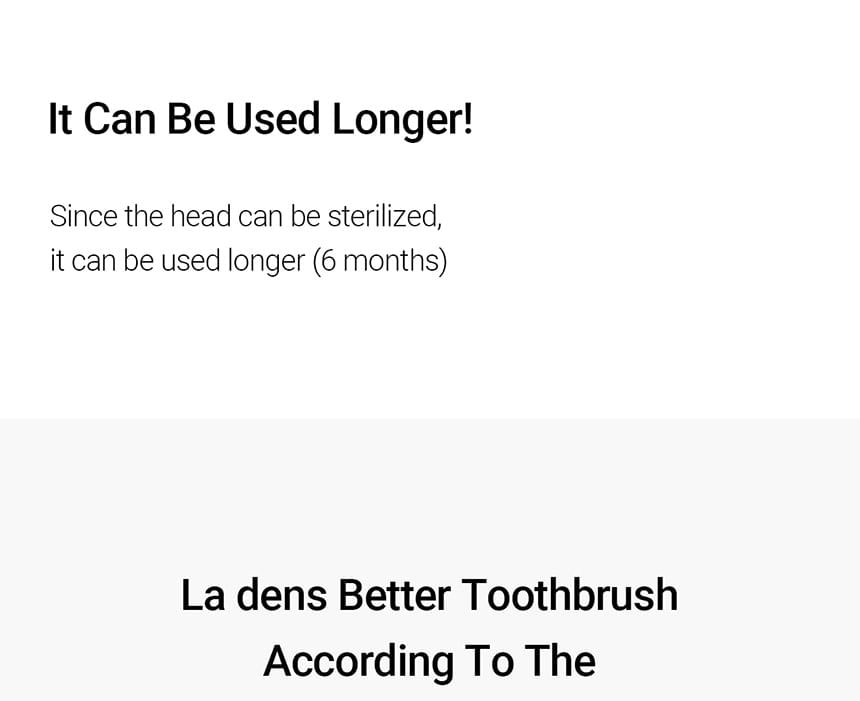 Parnell - La dens Better Toothbrush Refill Only - 4 Colors 5pcs Bundle Set (White x 5 pcs)