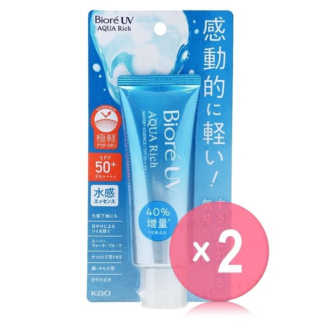 Kao - Biore UV Aqua Rich Watery Essence Sunscreen SPF 50+ PA++++ 2pcs Bundle Set