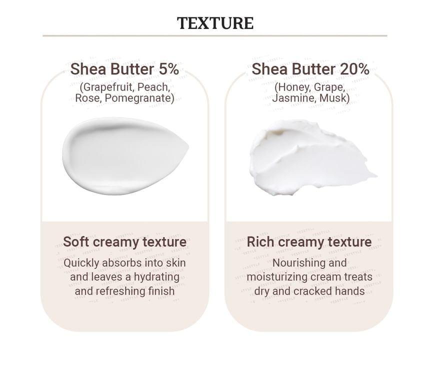 SKINFOOD - Shea Butter Hand Cream - 8 Types 10pcs Bundle Set (Musk Scent x 10 pcs)