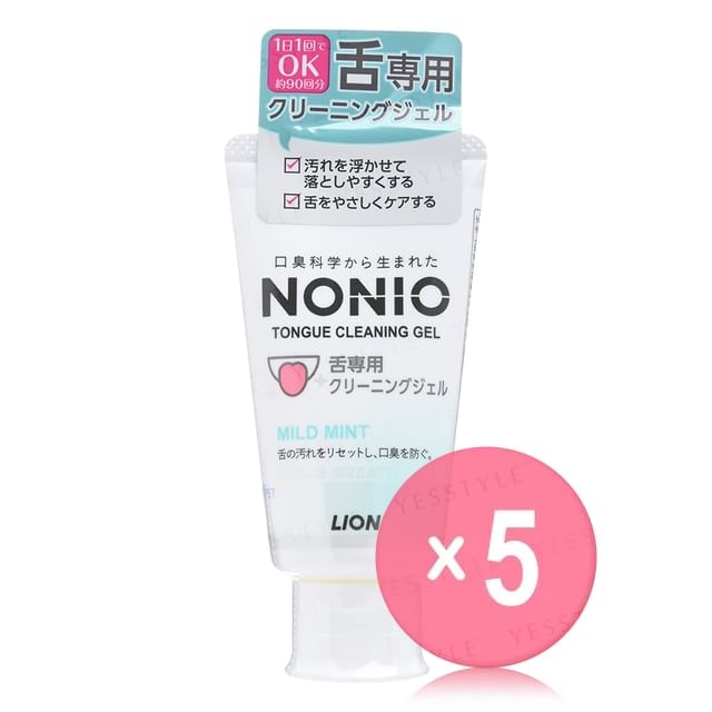 LION - Nonio Tongue Cleaning Gel Mild Mint 5pcs Bundle Set