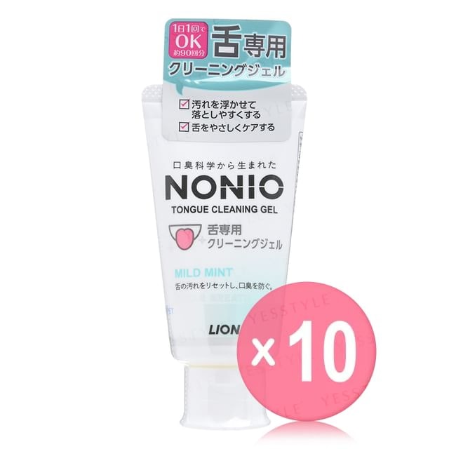 LION - Nonio Tongue Cleaning Gel Mild Mint 10pcs Bundle Set