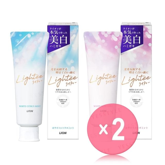 LION - Lightee Whitening Toothpaste 2pcs Bundle Set