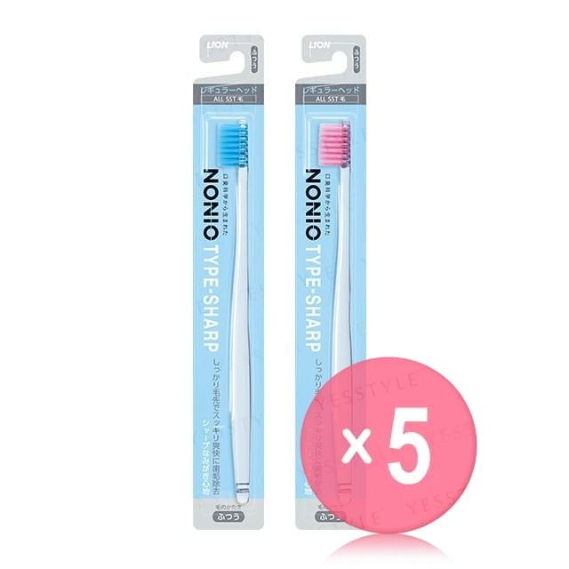 LION - Nonio Type-Sharp Toothbrush 5pcs Bundle Set