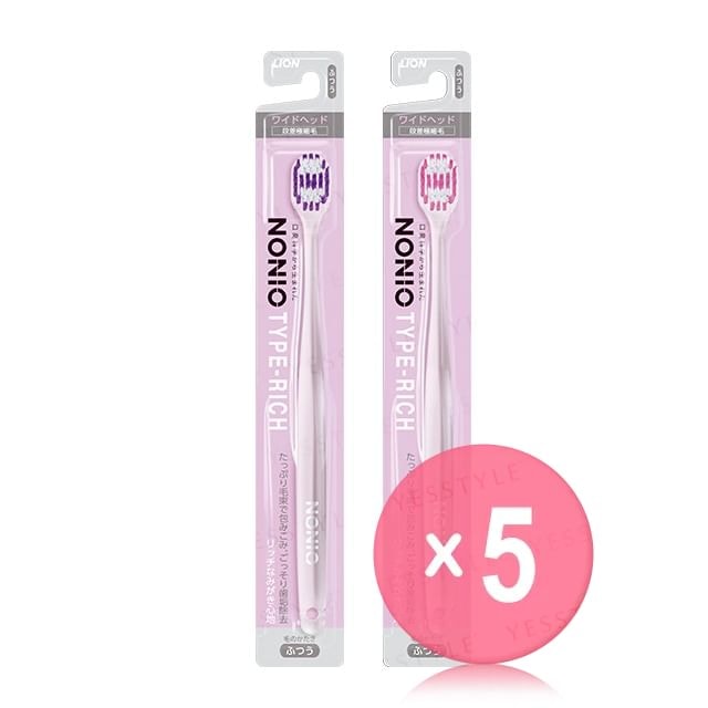 LION - Nonio Type-Rich Toothbrush 5pcs Bundle Set