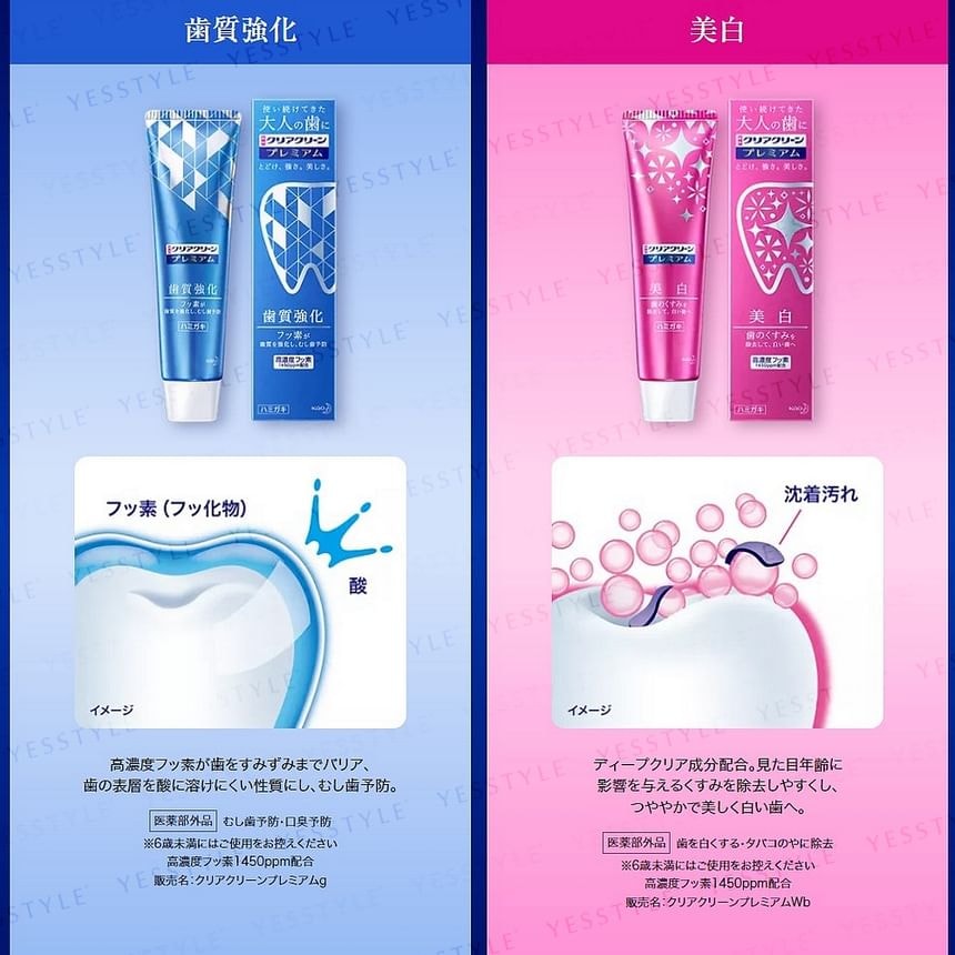 Kao - Clear Clean Premium Toothpaste 5pcs Bundle Set