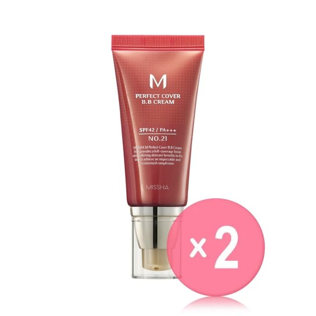MISSHA - M Perfect Cover BB Cream SPF42 PA+++ - 7 Colors 2pcs Bundle Set