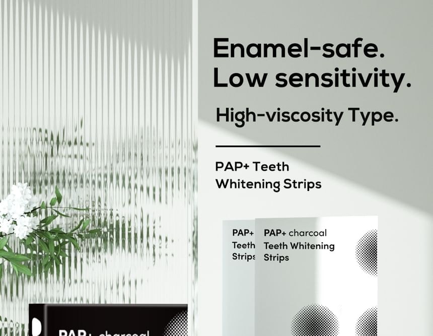 GlorySmile - PAP+ Charcoal Teeth Whitening Strips 5pcs Bundle Set (7 pairs x 5 pcs)