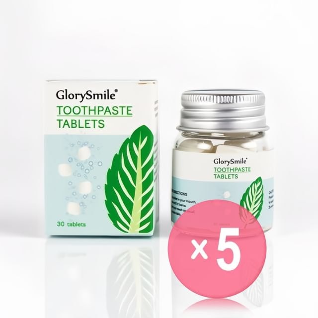 GlorySmile - Cleansing Toothpaste Tablets - 4 Flavors 5pcs Bundle Set