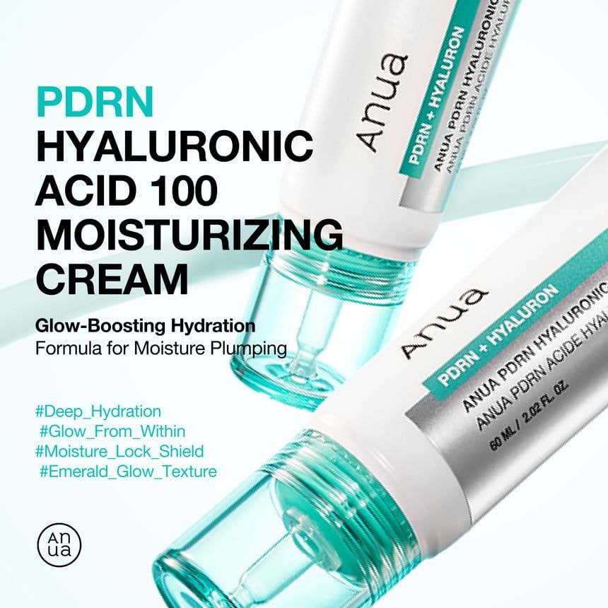 Anua - PDRN Hyaluronic Acid 100 Moisturizing Cream 2pcs Bundle Set