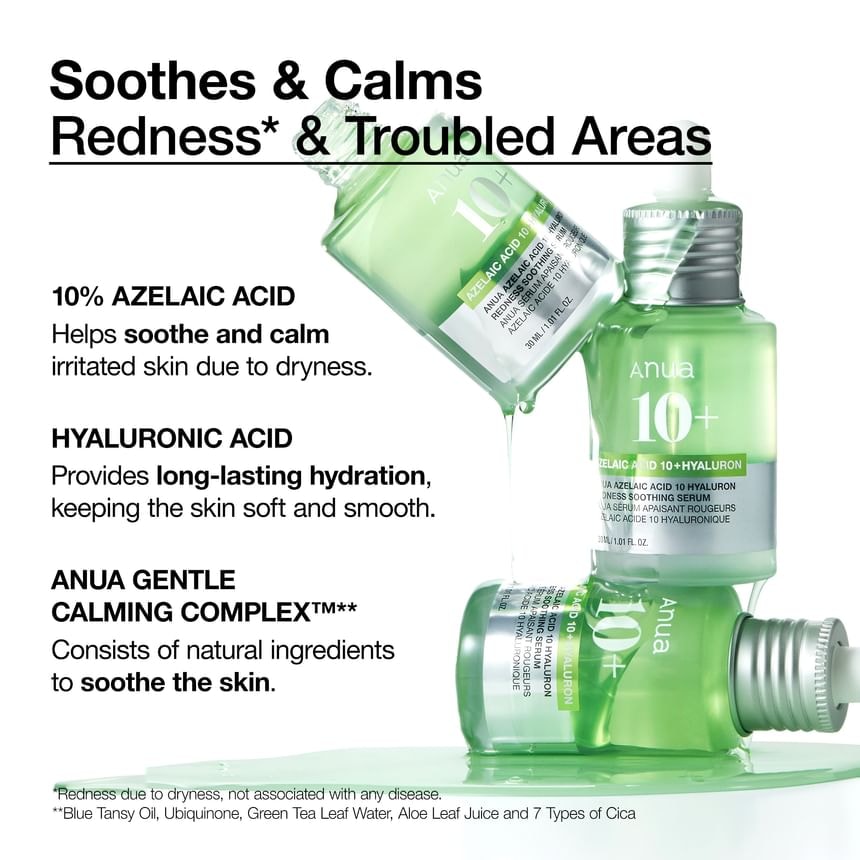 Anua - Azelaic Acid 10 Hyaluron Redness Soothing Serum 2pcs Bundle Set