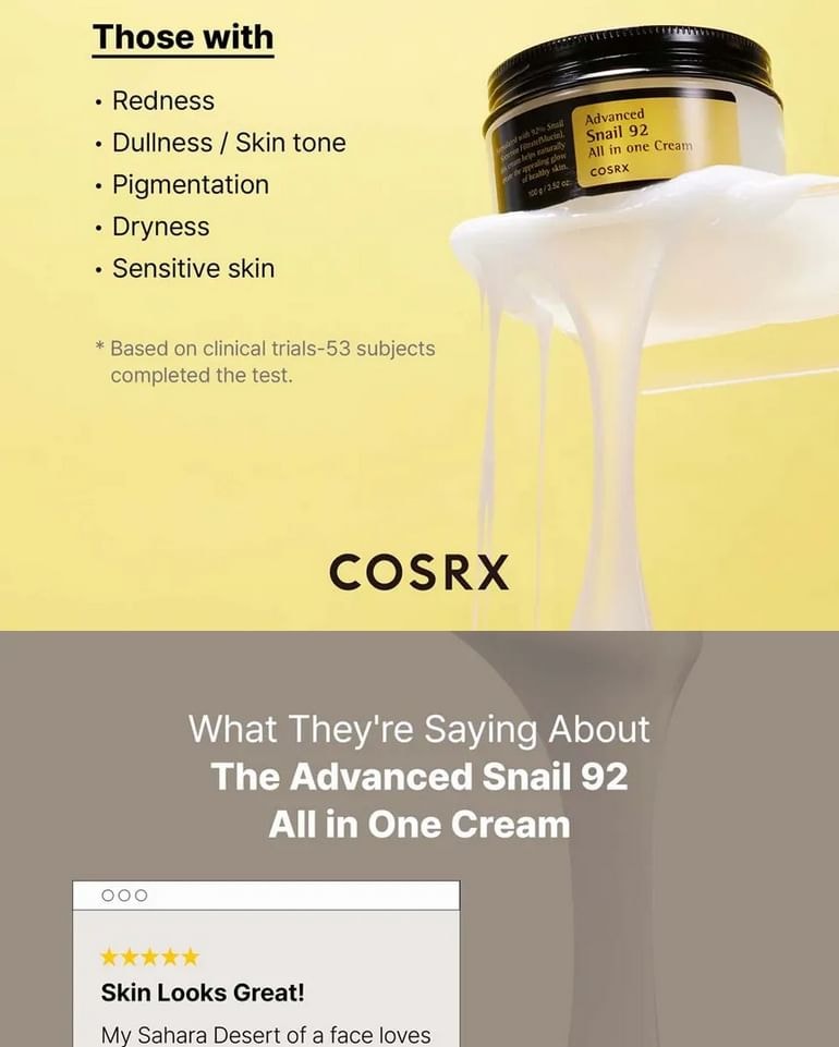 COSRX - Advanced Snail 92 All In One Cream 2pcs Bundle Set