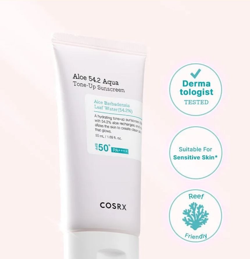 COSRX - Aloe 54.2 Aqua Tone-Up Sunscreen 2pcs Bundle Set (50ml x 2 pcs)