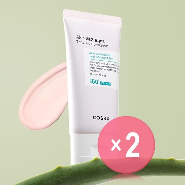 COSRX - Aloe 54.2 Aqua Tone-Up Sunscreen 2pcs Bundle Set
