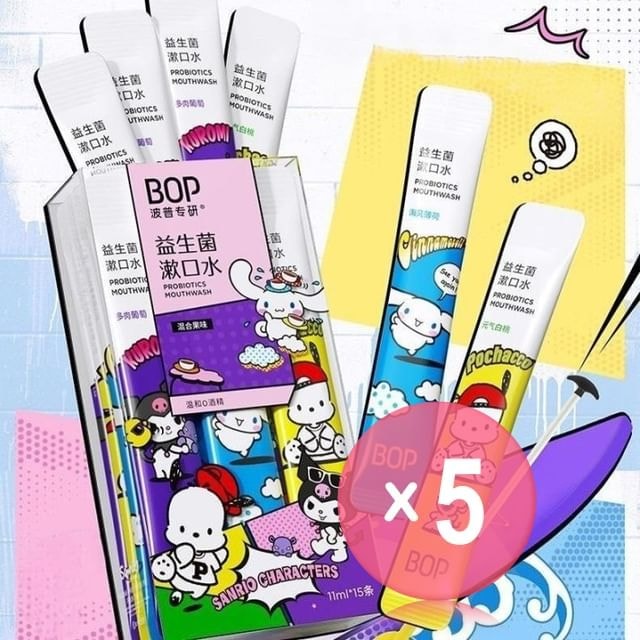BOP - Probiotics Freshen Mouthwash Sanrio Limited Edition 5pcs Bundle Set