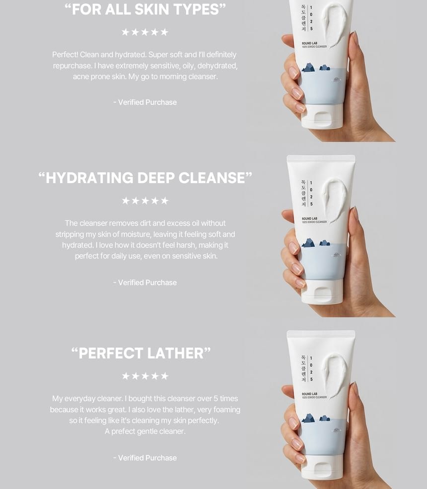 ROUND LAB - 1025 Dokdo Cleanser 2pcs Bundle Set