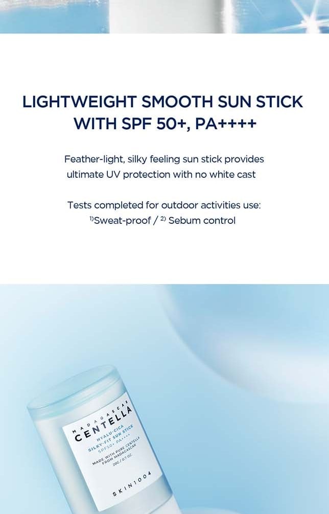 SKIN1004 - Madagascar Centella Hyalu-Cica Silky-Fit Sun Stick Mini 2pcs Bundle Set