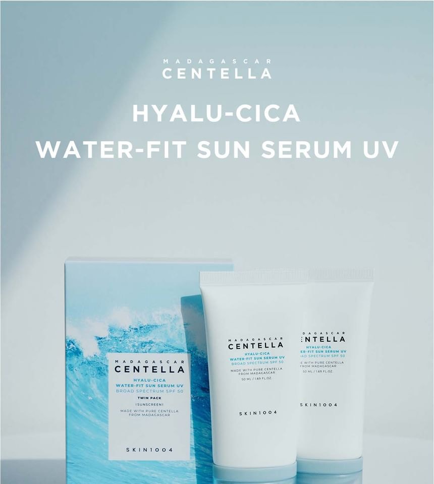 SKIN1004 - Madagascar Centella Hyalu-Cica Water-Fit Sun Serum UV Twin Pack OTC Version (2 pcs)