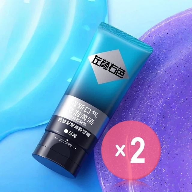 MANCODES - Day & Night Dual-Tube Fresh Toothpaste 2pcs Bundle Set