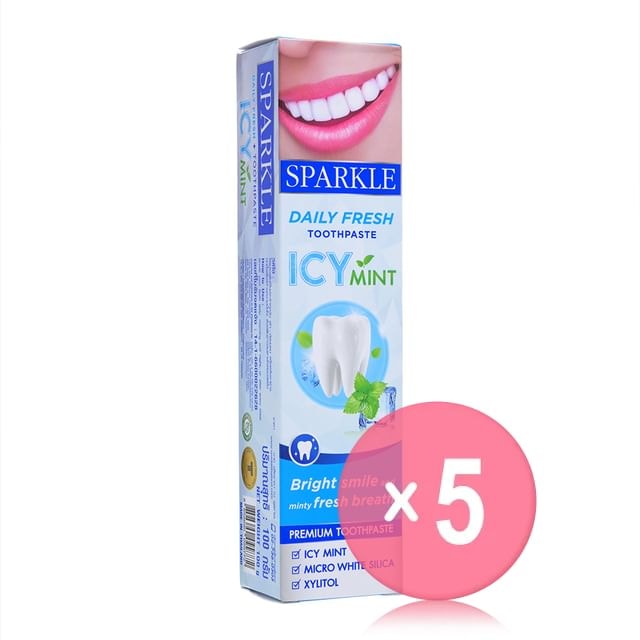 SPARKLE - Daily Fresh Toothpaste Icy Mint 5pcs Bundle Set