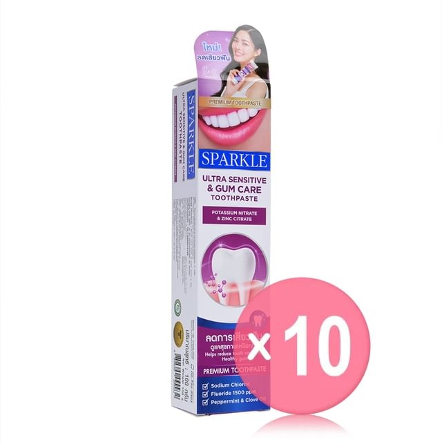 SPARKLE - Ultra Sensitive & Gum Care Toothpaste 10pcs Bundle Set