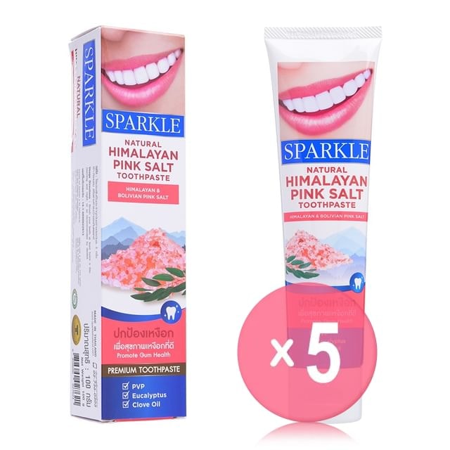 SPARKLE - Natural Himalayan Pink Salt Toothpaste 5pcs Bundle Set