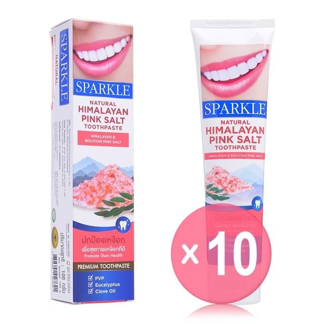 SPARKLE - Natural Himalayan Pink Salt Toothpaste 10pcs Bundle Set