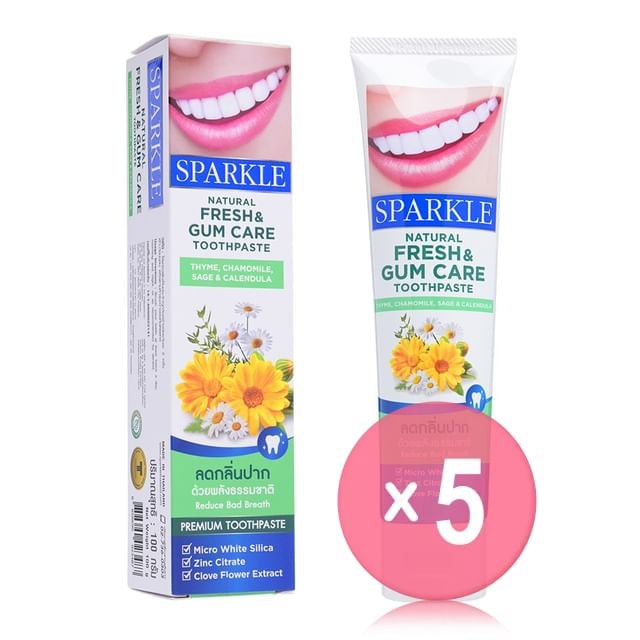 SPARKLE - Natural Fresh & Gum Care Toothpaste 5pcs Bundle Set