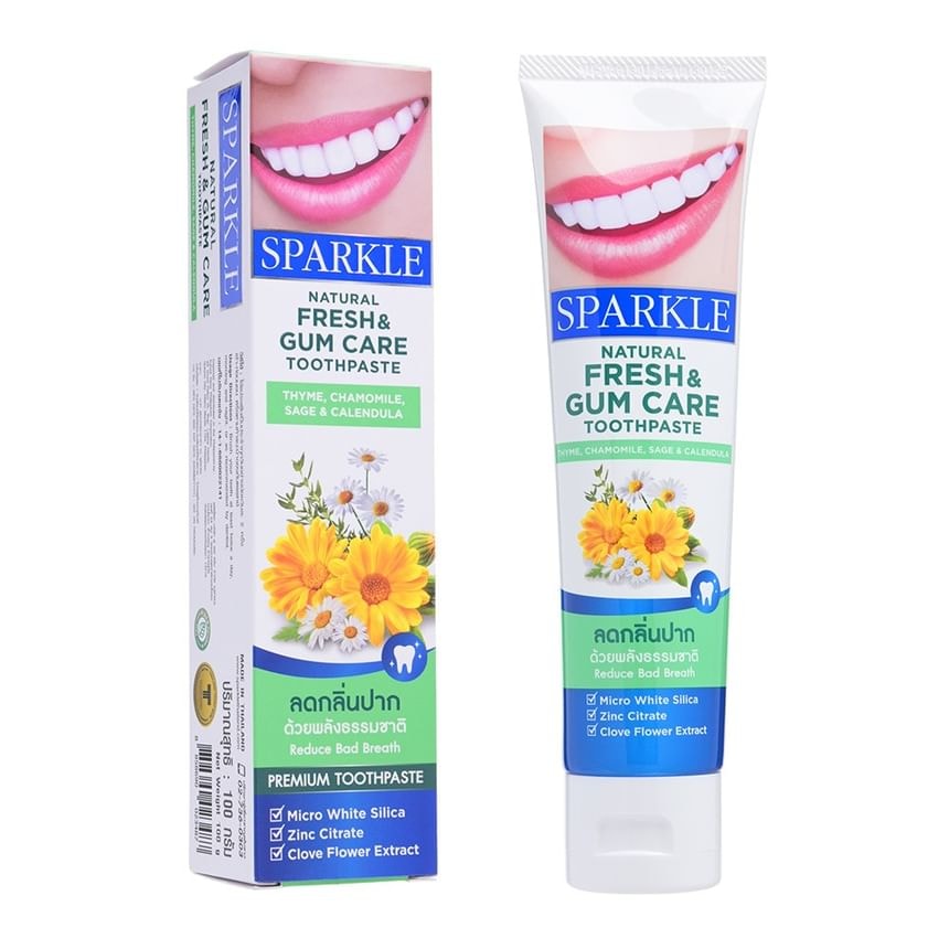SPARKLE - Natural Fresh & Gum Care Toothpaste 10pcs Bundle Set (100g x 10 pcs)