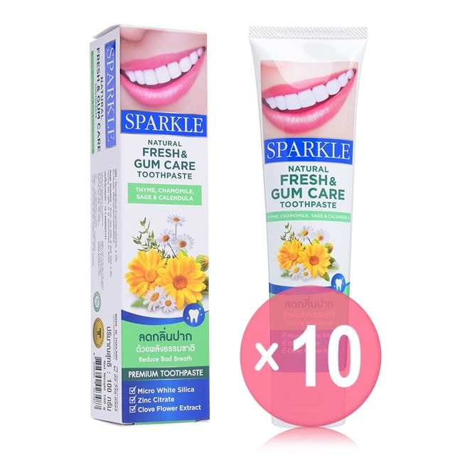 SPARKLE - Natural Fresh & Gum Care Toothpaste 10pcs Bundle Set