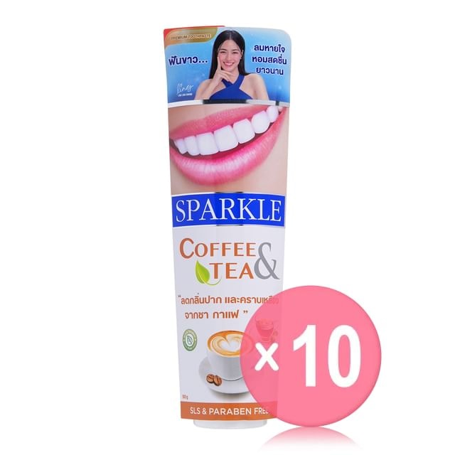 SPARKLE - Coffee & Tea Drinkers Whitening Toothpaste 10pcs Bundle Set