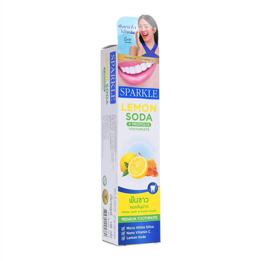 SPARKLE - Lemon Soda + Propolis Toothpaste 5pcs Bundle Set (100g x 5 pcs)