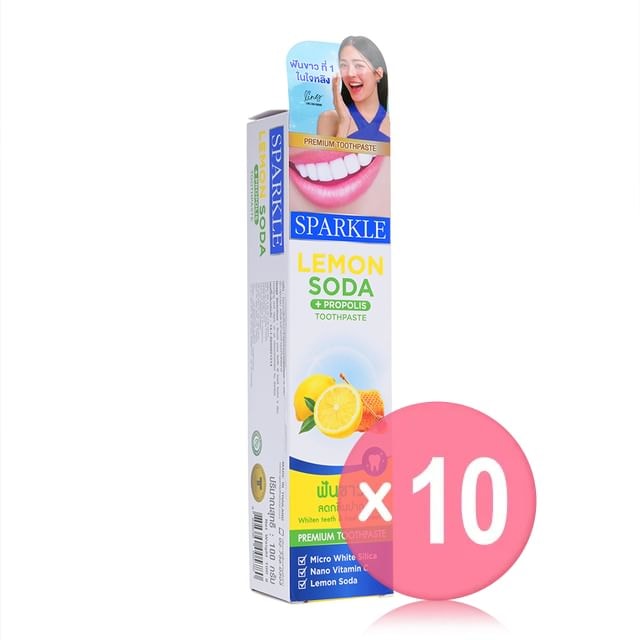 SPARKLE - Lemon Soda + Propolis Toothpaste 10pcs Bundle Set
