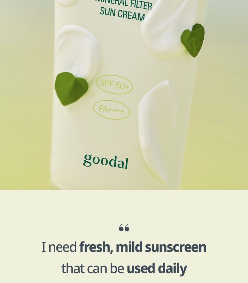 Goodal - Heartleaf Soothing Mineral Filter Sun Cream