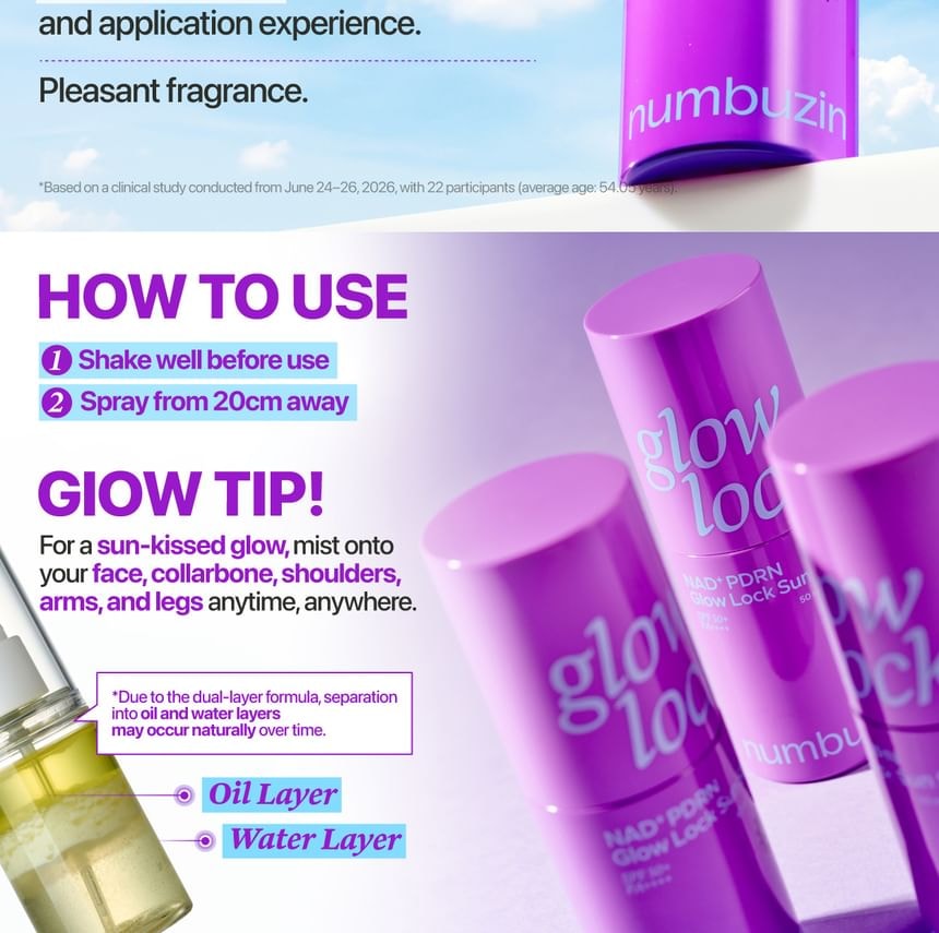 numbuzin - No.9 NAD+ PDRN Glow Lock Sun Spray (50ml)