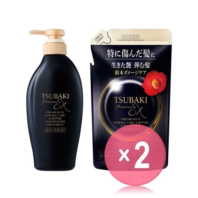 Shiseido - Tsubaki Premium EX Damage Care & Repair Conditioner Treatment 2pcs Bundle Set