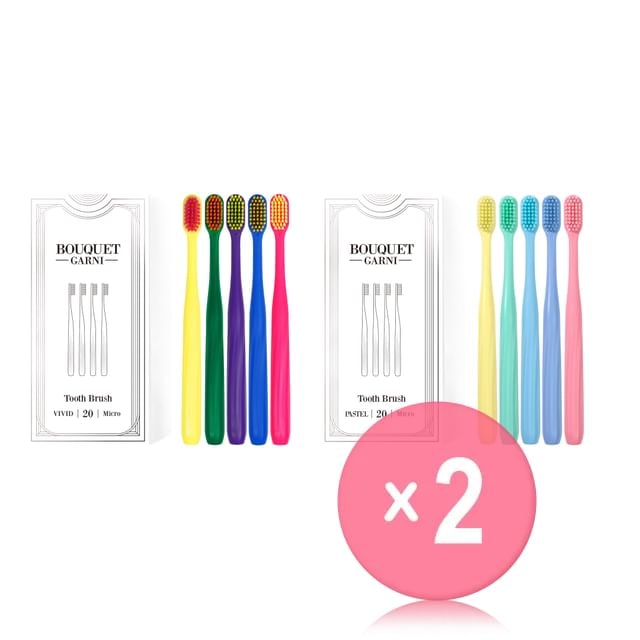 BOUQUET GARNI - Deep Clear Toothbrush Set - 2 Types 2pcs Bundle Set