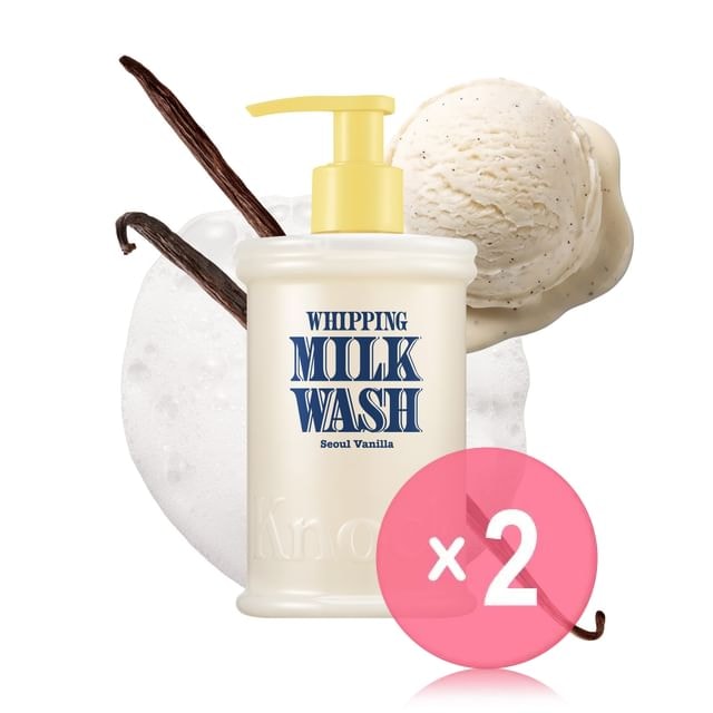 Knock, - Whipping Milk Wash Seoul Vanilla 2pcs Bundle Set