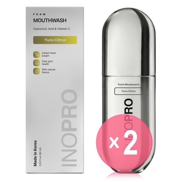 INOPRO - Foam Mouthwash Yuzu Citrus 2pcs Bundle Set